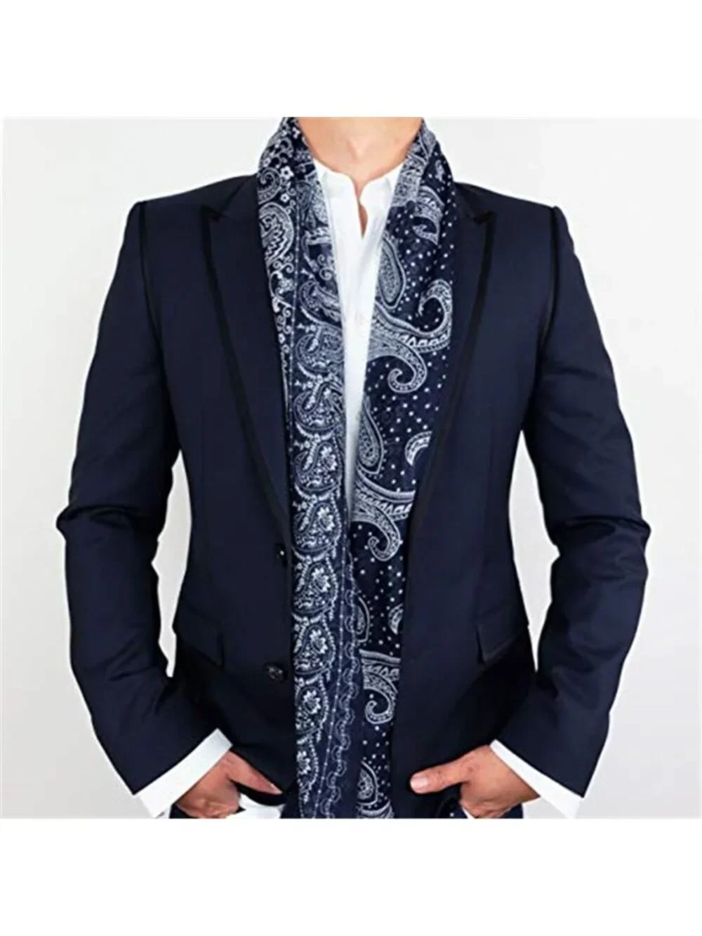 Men's Scarf Lightweight Paisley Fashion Scarves